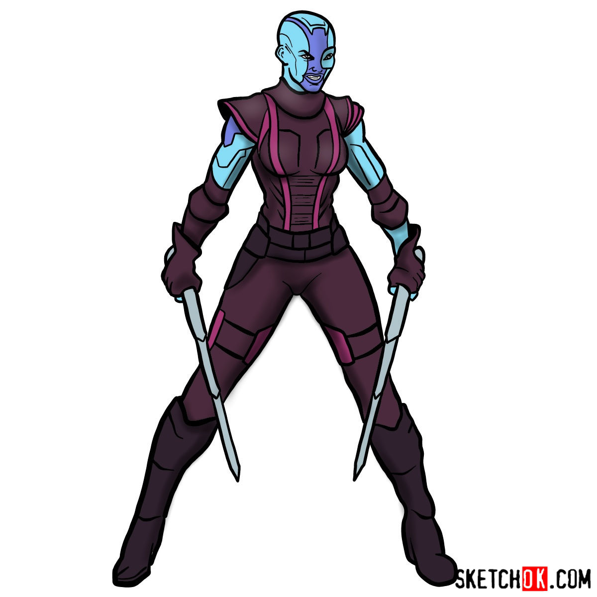 1200x1200 How To Draw Nebula From Guardians Of The Galaxy - Guardians Of The Galaxy Drawings