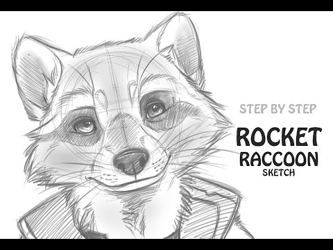480x360 How To Draw Rocket Raccoon Guardians Of The Galaxy - Guardians Of The Galaxy Drawings