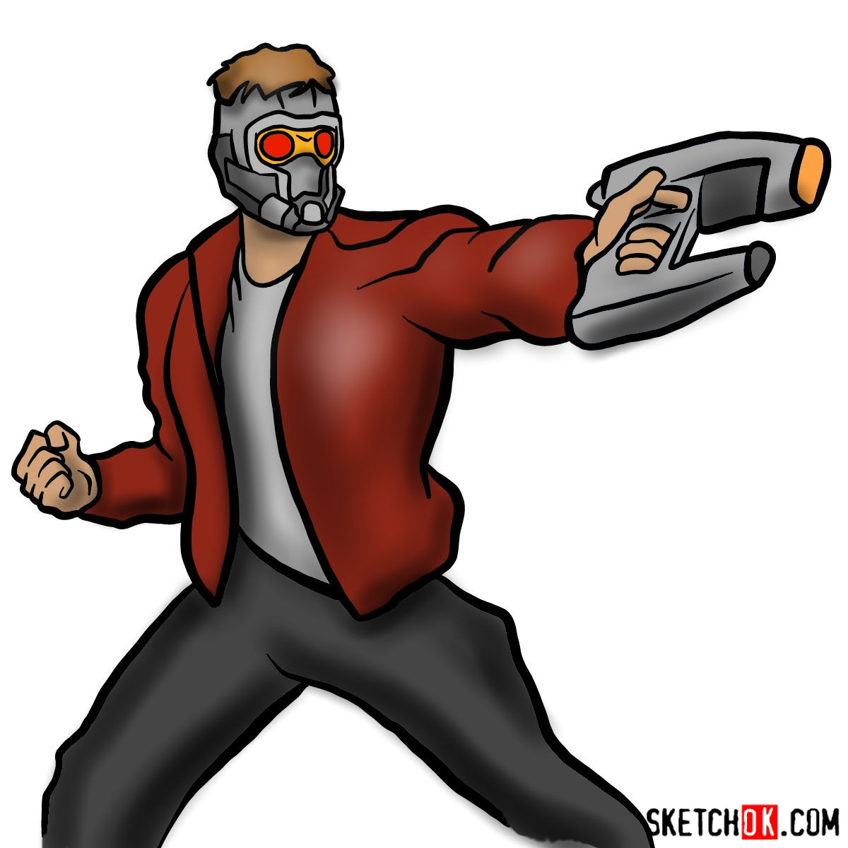 1200x1200 How To Draw Star Lord From Guardians Of The Galaxy - Guardians Of The Galaxy Drawings