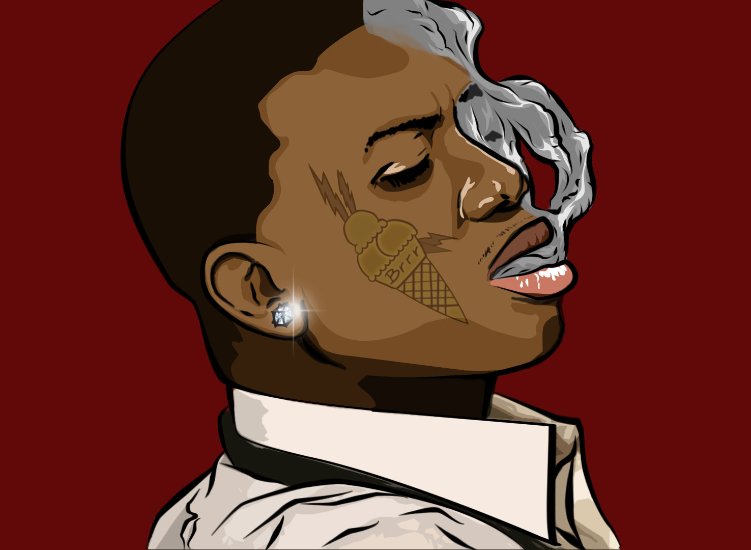 1476x1080 Artstation - Gucci Mane Drawing