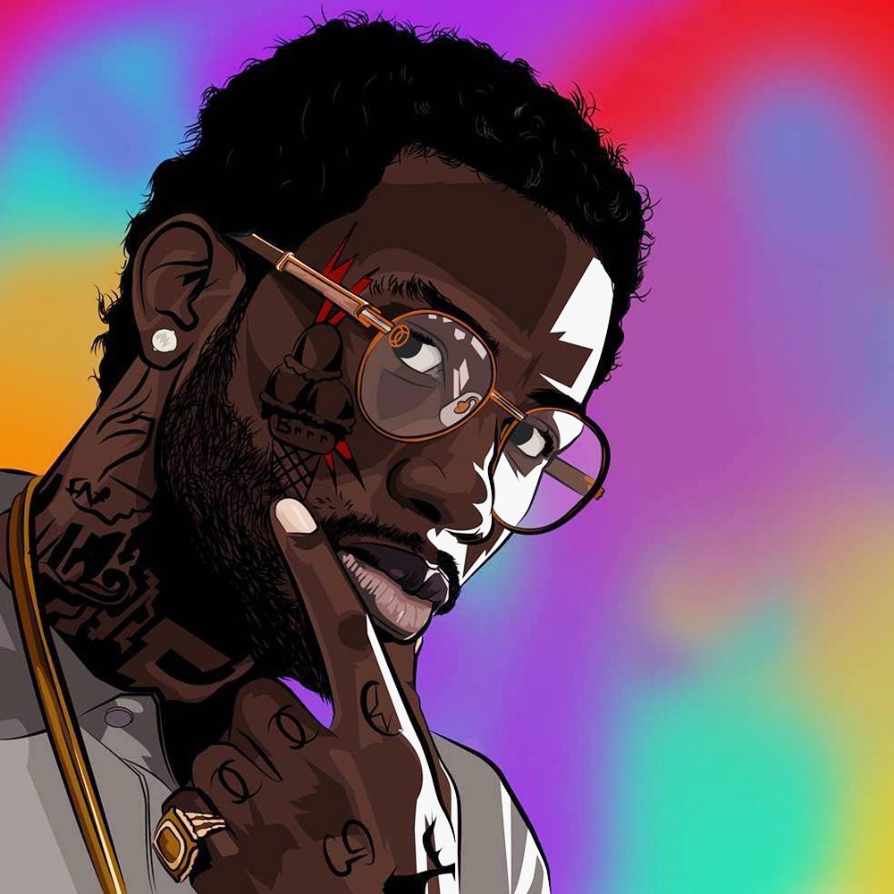 1000x1000 Clickandrap - Gucci Mane Drawing