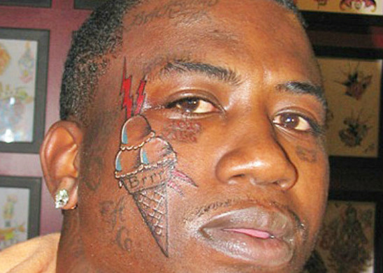 548x391 Some Weird Celebrity Tattoos - Gucci Mane Tattoo Drawing
