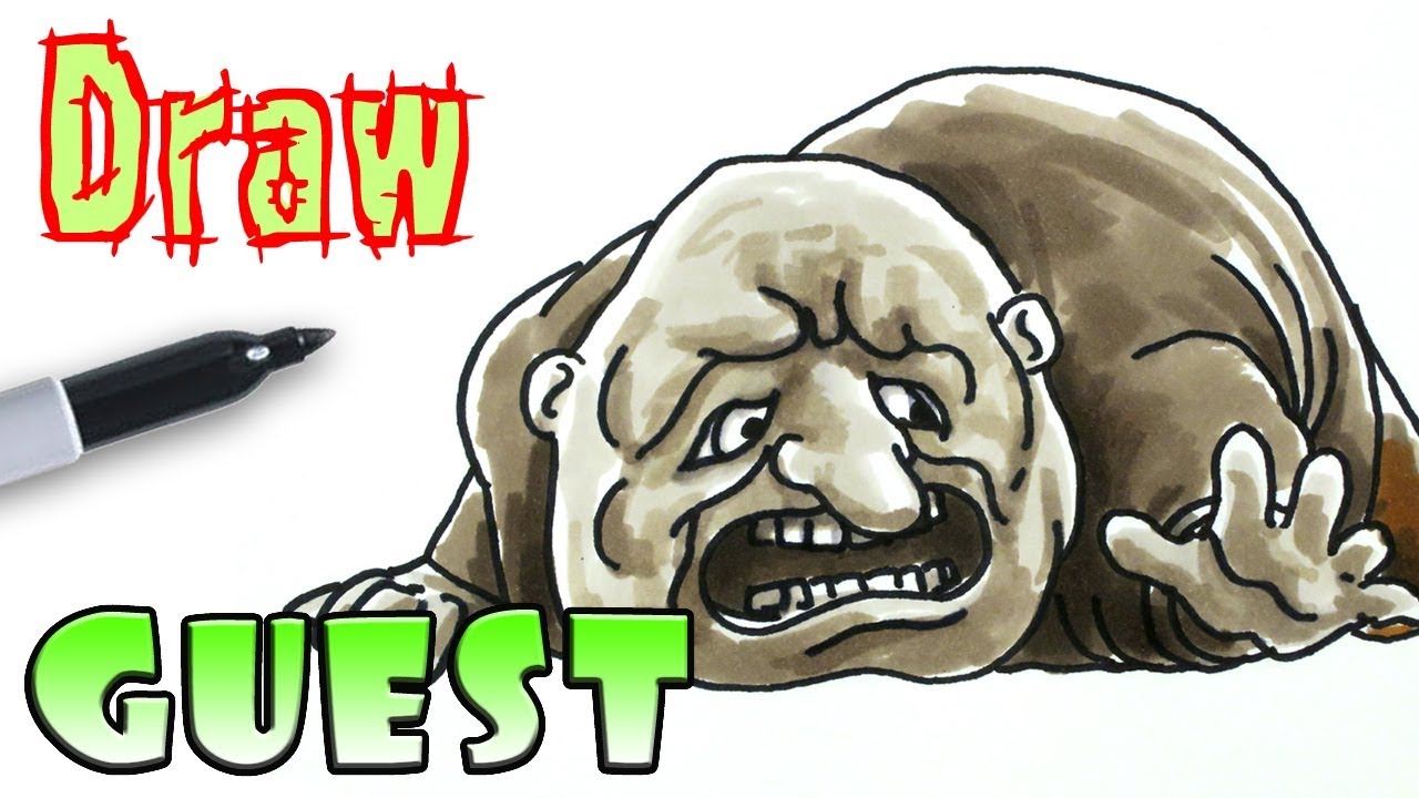 1280x720 how to draw the guest little nightmares - Guest Drawing