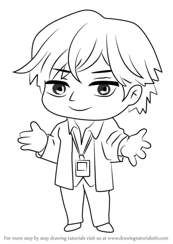 567x800 learn how to draw creamroll guest from mystic messenger - Guest Drawing