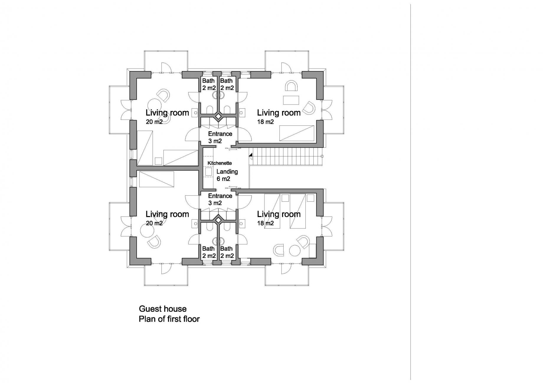 1840x1301 guest house - Guest Drawing