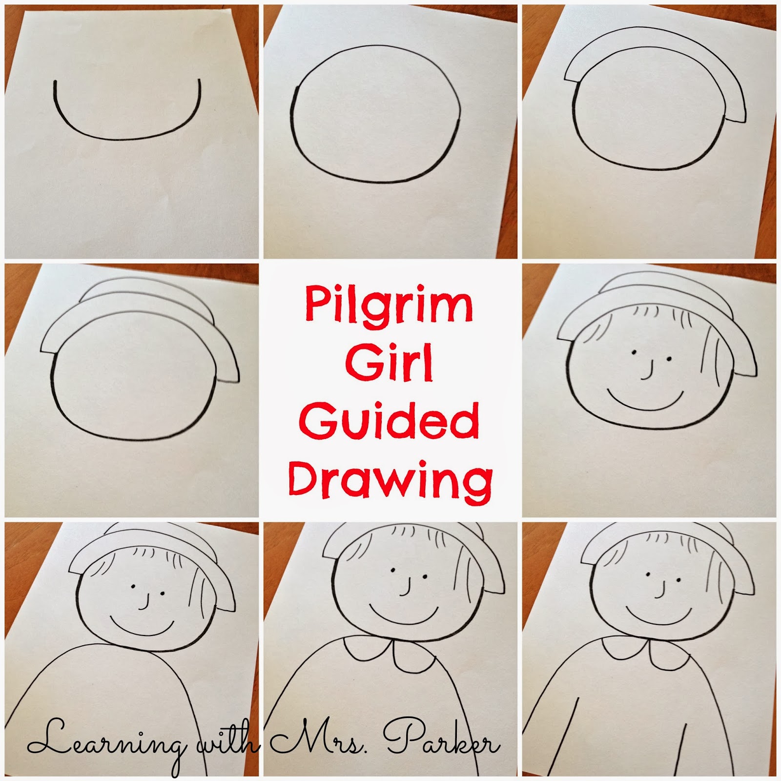 1600x1600 Guided Drawings Of Pilgrims And Native Americans - Guided Drawing