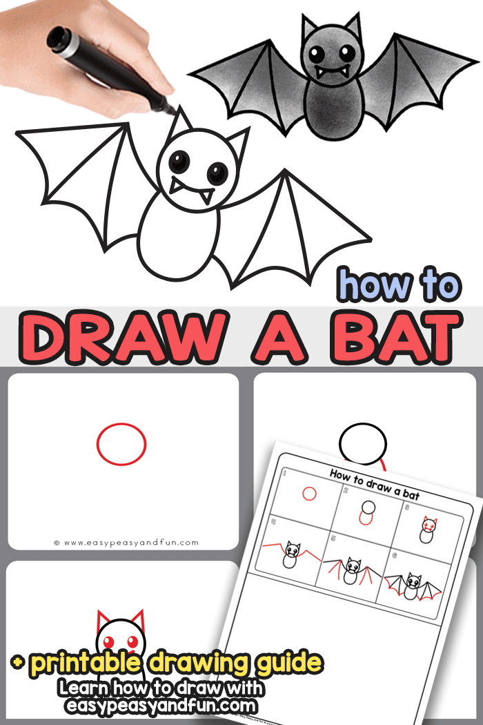 700x1050 How To Draw A Bat - Guided Drawing