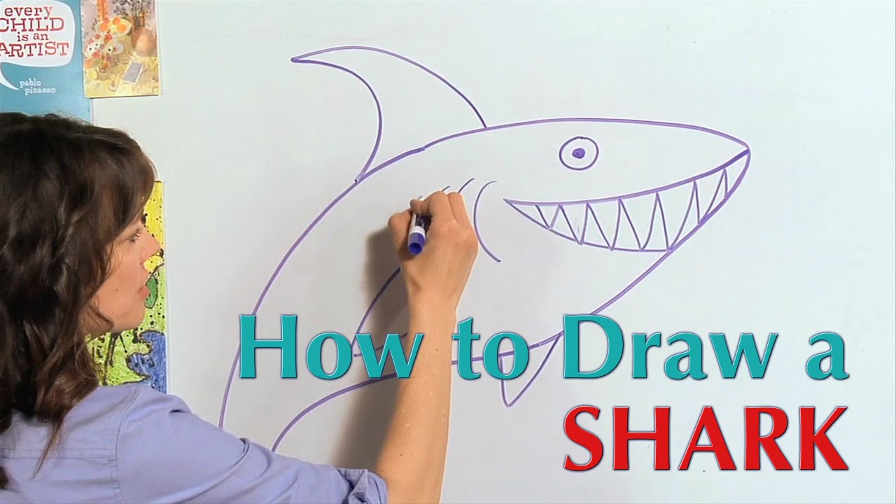1280x720 How To Draw A Shark - Guided Drawing