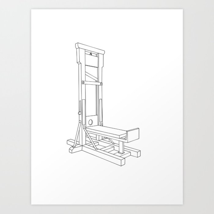 700x700 Guillotine Art Print - Guillotine Drawing