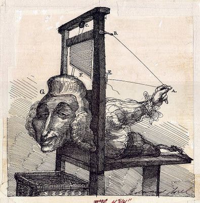 395x400 The Guillotine - Guillotine Drawing