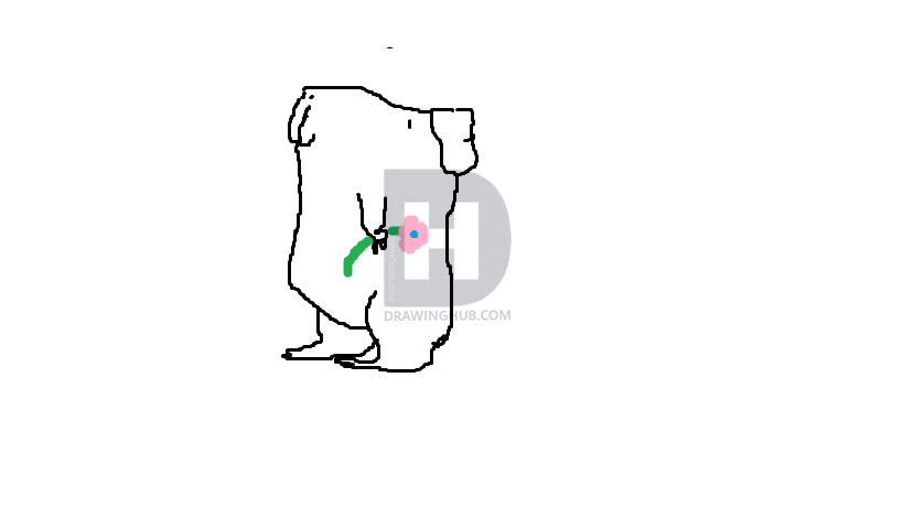 819x460 how to draw a cartoon guinea pig, step - Guinea Pig Cartoon Drawing