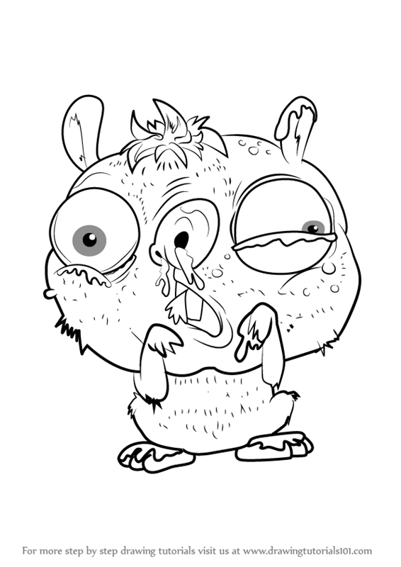 566x800 learn how to draw grotty guinea pig from the ugglys pet shop - Guinea Pig Cartoon Drawing