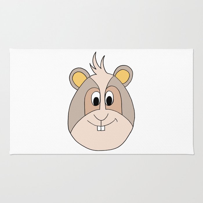 700x700 drawing cartoon of a funny looking guinea pig rug - Guinea Pig Cartoon Drawing