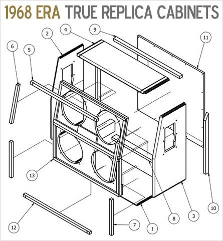 445x481 speaker cabinets design - Guitar Amp Drawing