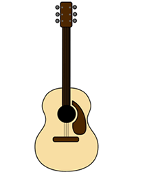 214x250 cartoon guitar image scrapbook ideas guitar drawing, music - Guitar Cartoon Drawing