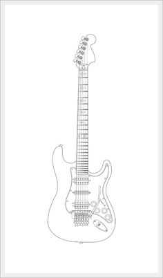236x402 How To Draw An Electric Guitar Step - Guitar Cartoon Drawing