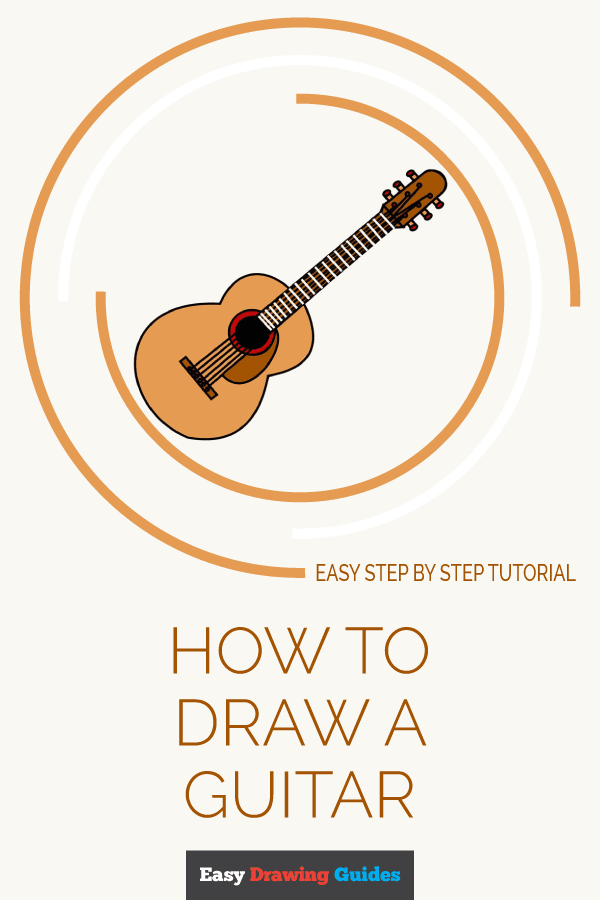 600x900 How To Draw A Guitar In A Few Easy Steps Easy Drawing Guides - Guitar Drawing