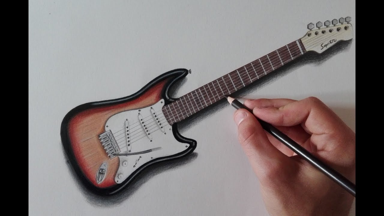 1280x720 How To Draw An Electric Guitar - Guitar Drawing