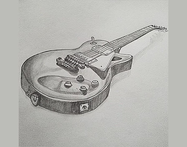 600x471 Guitar Drawings - Guitar Drawing