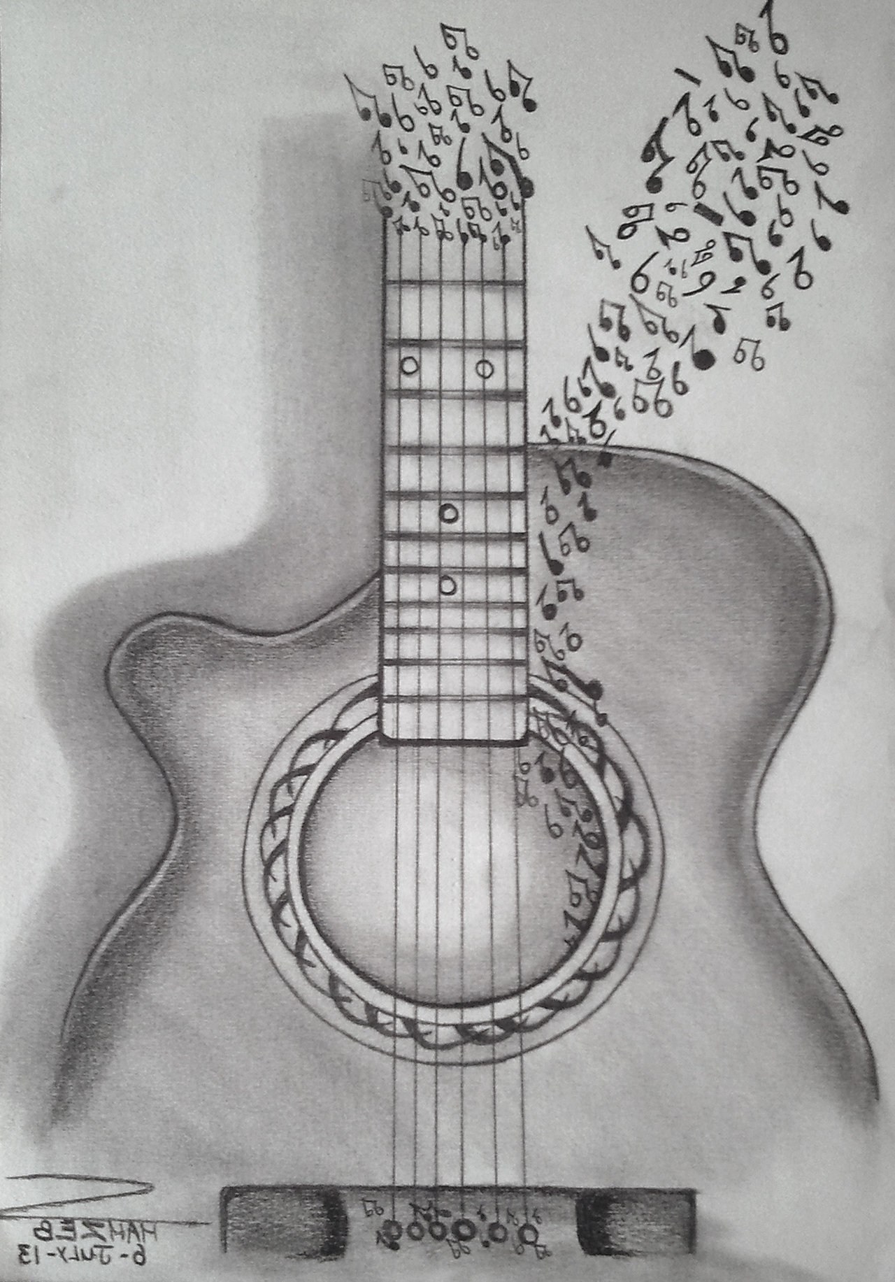 1280x1833 Guitar Drawing Easy Step - Guitar Drawing Easy