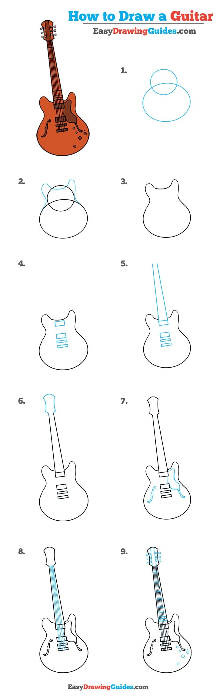 736x2302 How To Draw A Guitar Really Easy Drawing Tutorial - Guitar Drawing Easy