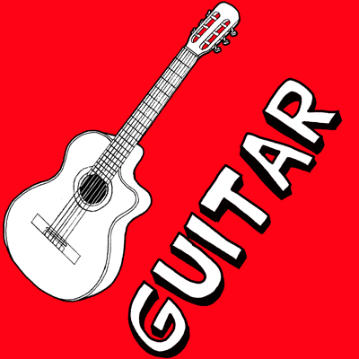 400x400 How To Draw A Guitar With Easy Step - Guitar Drawing Easy