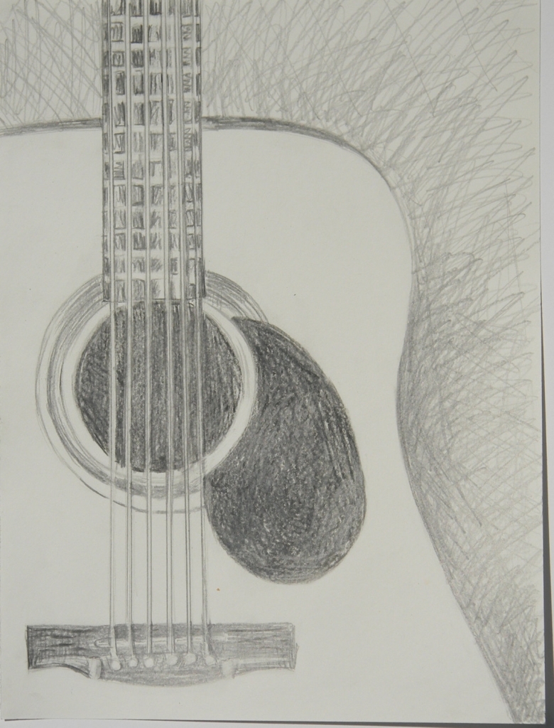780x1024 Drawn Guitar Pencil - Guitar Drawing In Pencil