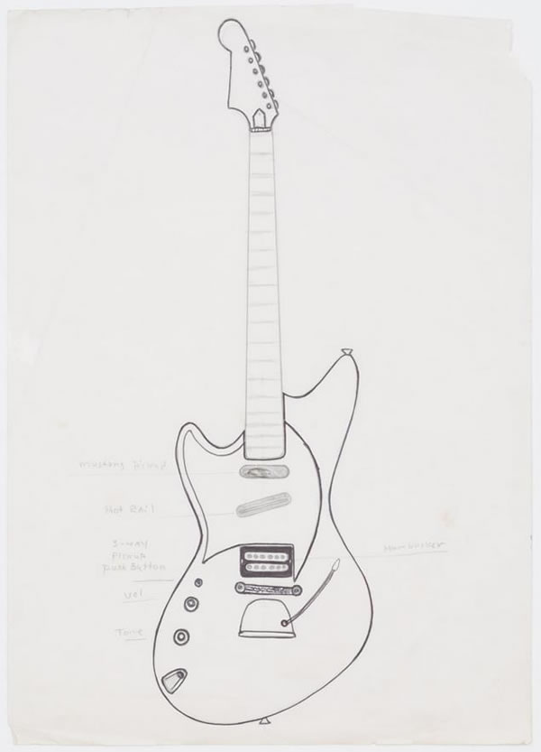 600x833 live nirvana guide to kurt cobain's art drawings - Guitar Drawing In Pencil