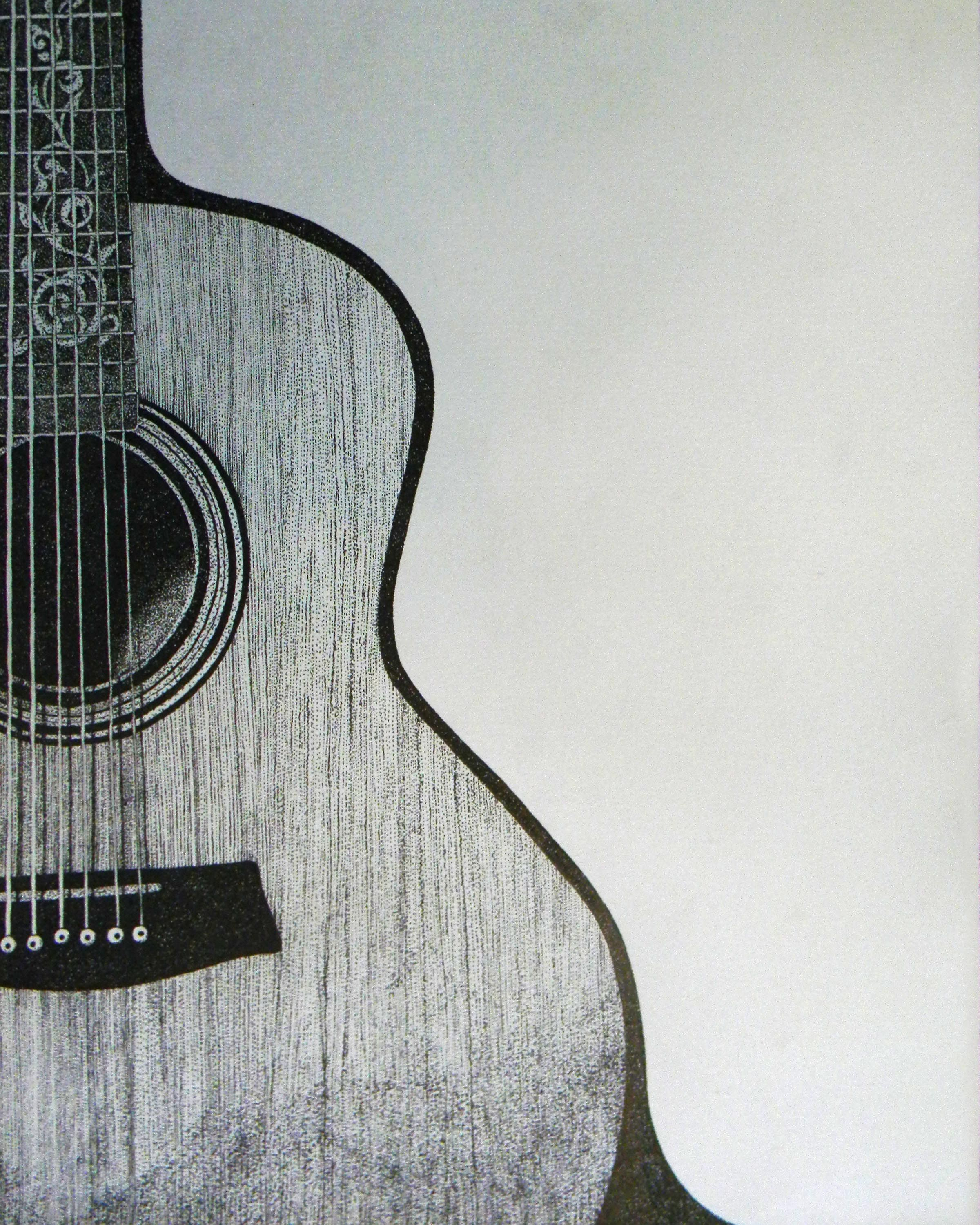 2400x3000 Simple Pencil Sketches Gitar Pen And Ink Guitar Drawing - Guitar Drawing In Pencil