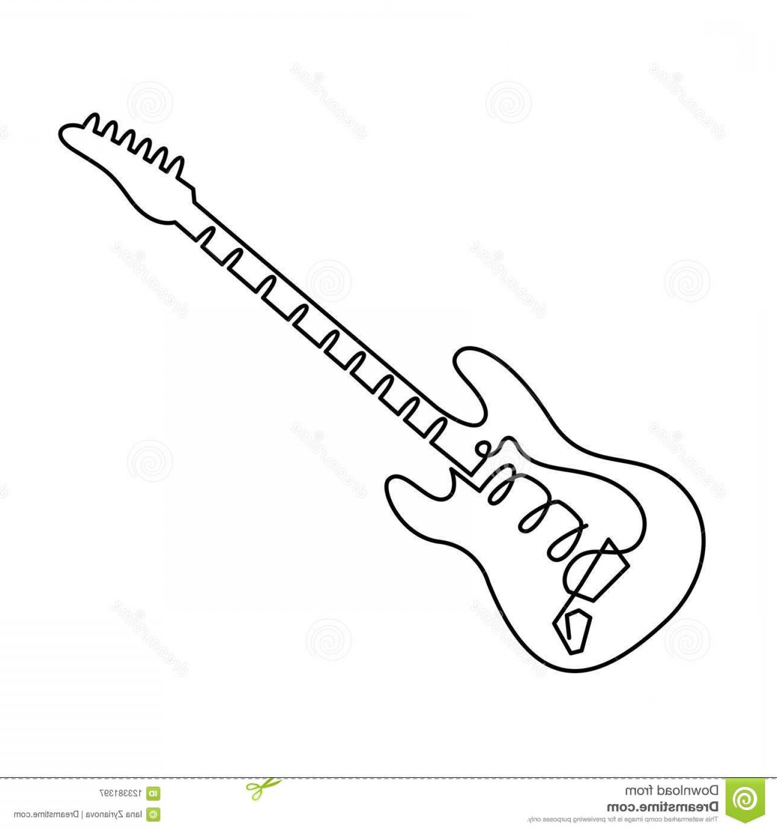 Guitar Drawing Outline at PaintingValley.com | Explore collection of ...