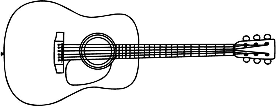 Guitar Drawing Outline at PaintingValley.com | Explore collection of ...