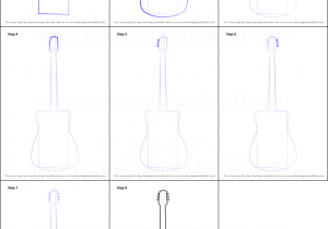 300x210 Guitar Drawing Step - Guitar Drawing Step By Step