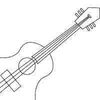 200x200 Drawing Guitar - Guitar Drawing Step By Step