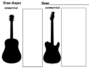 350x270 Make A Tagboard Art Guitar - Guitar Drawings Art