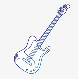 260x264 Guitar, Guitar Vector, Line Drawing Png And Vector For Free Download - Guitar Line Drawing