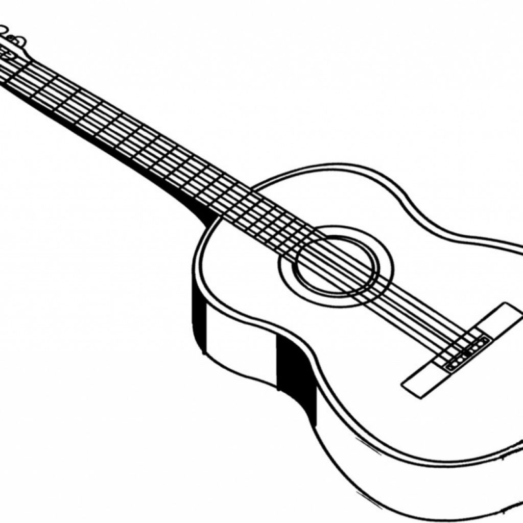 Гитара картинка для печати