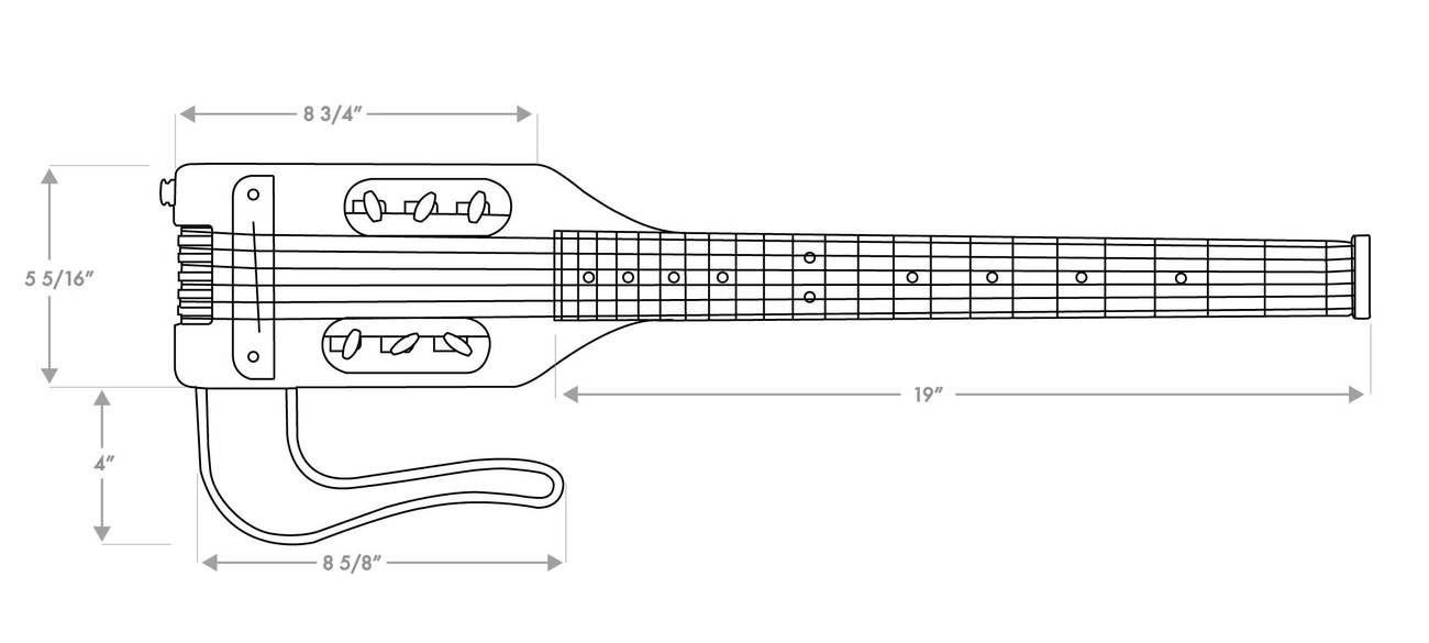1300x585 Traveler Guitar Ultra Light Acoustic - Guitar Line Drawing