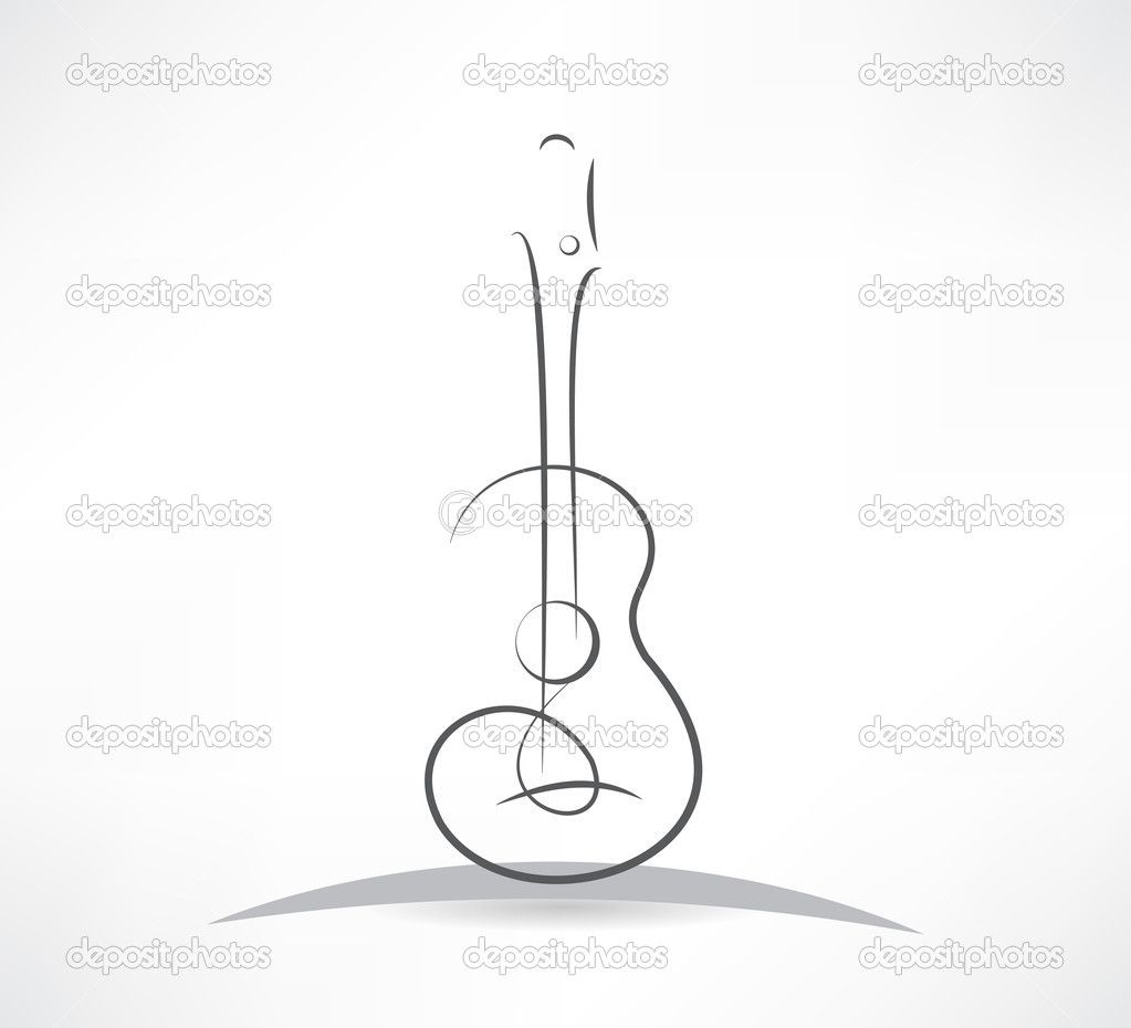 1023x930 Acoustic Guitar Line Art - Guitar Line Drawing