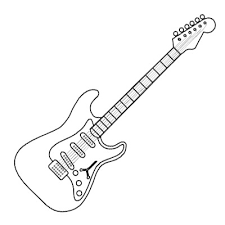 225x225 Guitar Line Drawing - Guitar Line Drawing