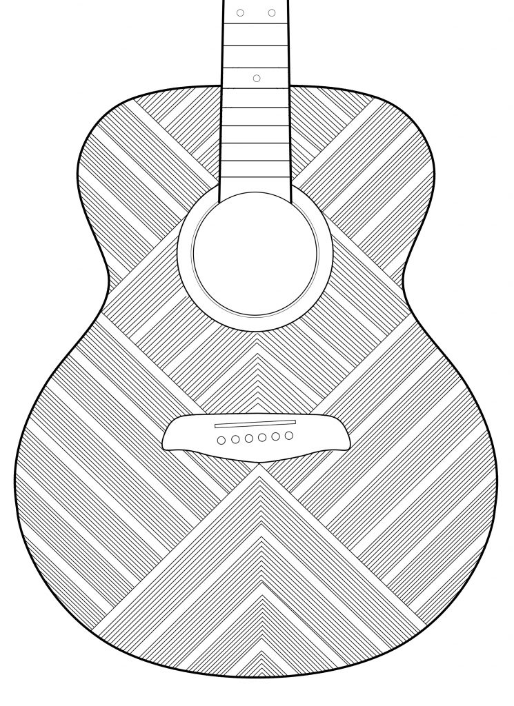 20+ Inspiration Acoustic Guitar Drawing Template Armelle Jewellery