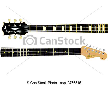 450x357 guitar necks two guitar necks isolated over a white background - Guitar Neck Drawing