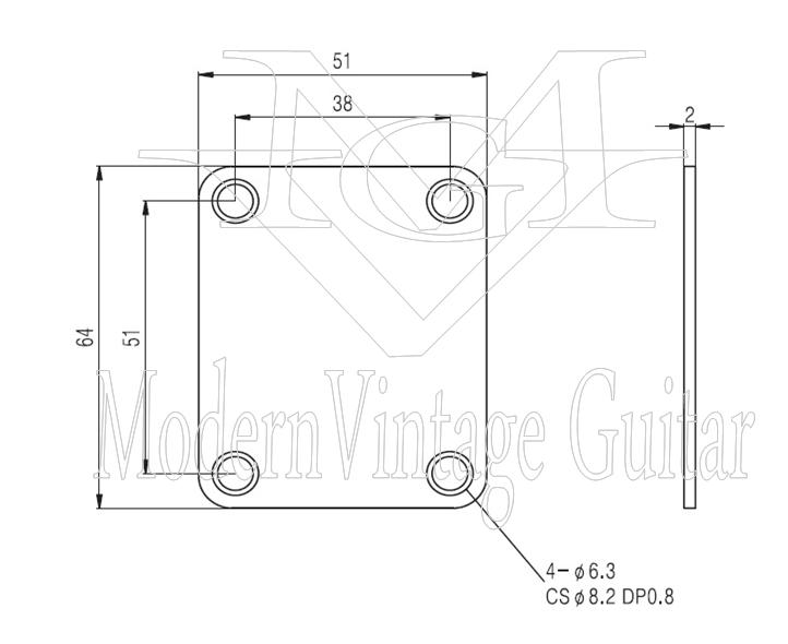722x590 neck plates - Guitar Neck Drawing