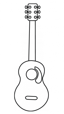 215x382 Drawing Guitar Simple Transparent Png Clipart Free Download - Guitar Simple Drawing