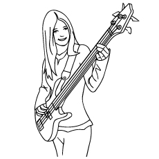 230x230 Top Free Printable Guitar Coloring Pages Online - Guitar Simple Drawing