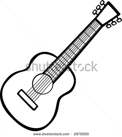 418x470 Acoustic Guitar Clipart Acoustic Guitar Clip Art - Guitar Simple Drawing