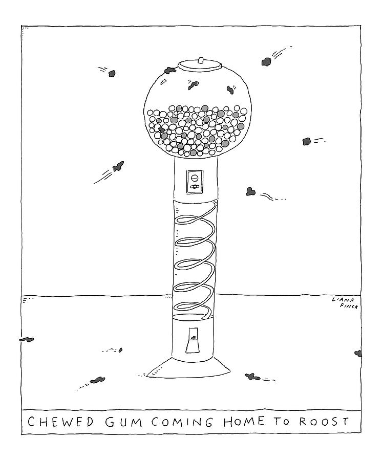 748x899 chewed up gum pieces crawl or fly toward a gum drawing - Gum Drawing