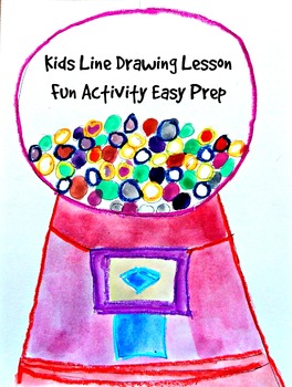 264x350 kids drawing lesson bubble gum machine directed line drawing - Gum Drawing