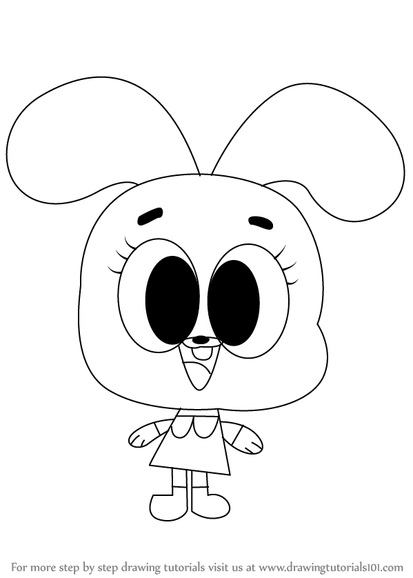 599x838 how to draw anais watterson from the amazing world of gumball - Gumball Drawing