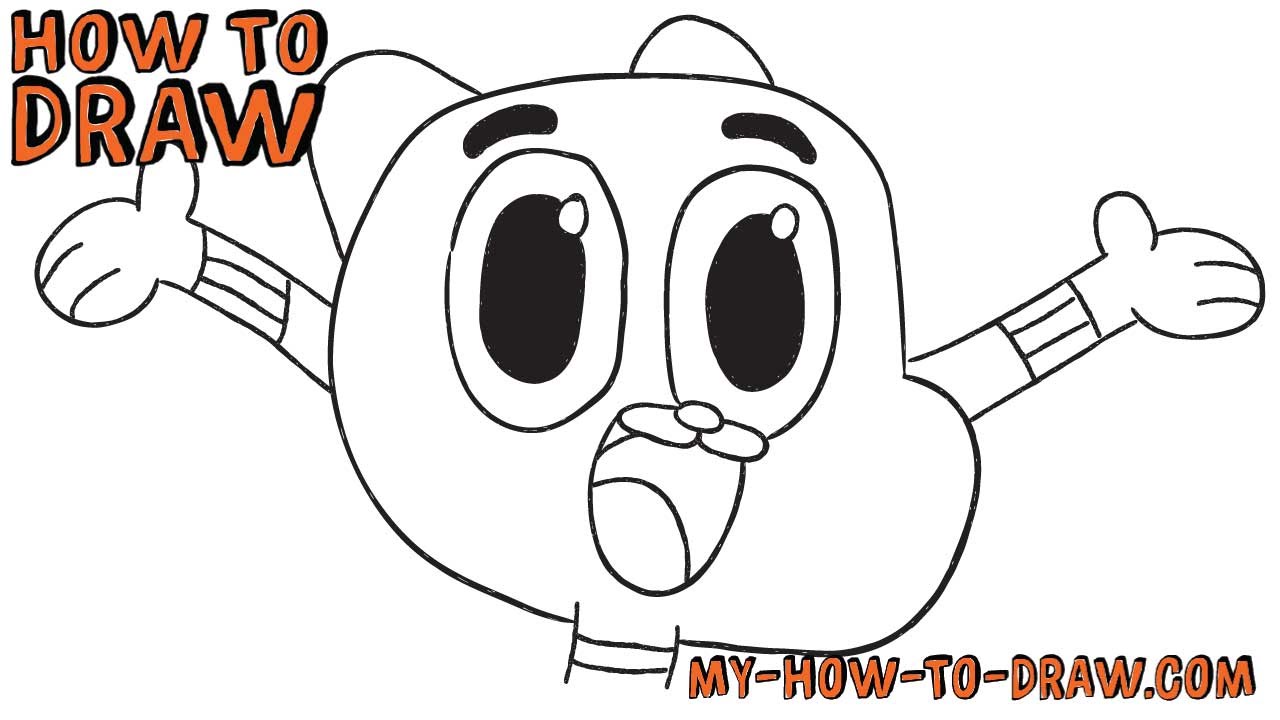 1280x720 how to draw gumball watterson easy step - Gumball Drawing
