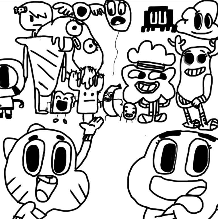 767x768 my gumball drawing the amazing world of gumball amino - Gumball Drawing